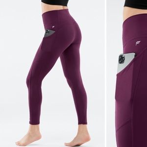 Fabletics Oasis PureLuxe High Waisted 7/8 Leggings Purple